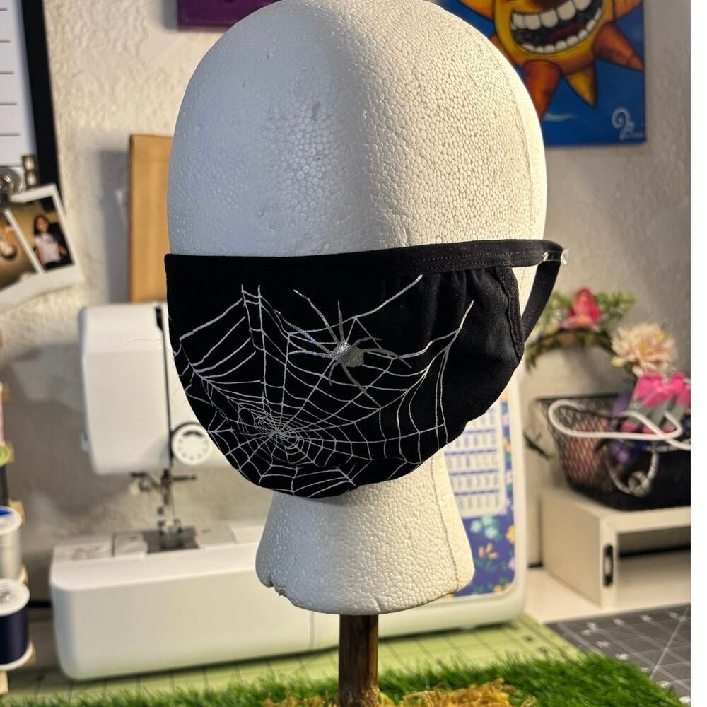 Spider web face mask